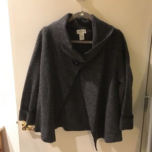 Dark Gray Drape Sweater Medium